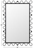 Safavieh Cinq 36" , Black, Metal Tube  Mirror MRR2502A  Black 