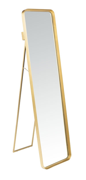 Safavieh LERNA, 15.8" Brushed Brass Full-Length Mirror – Elegant Accent for Any Room, Durable & Stylish Design MRR3003A