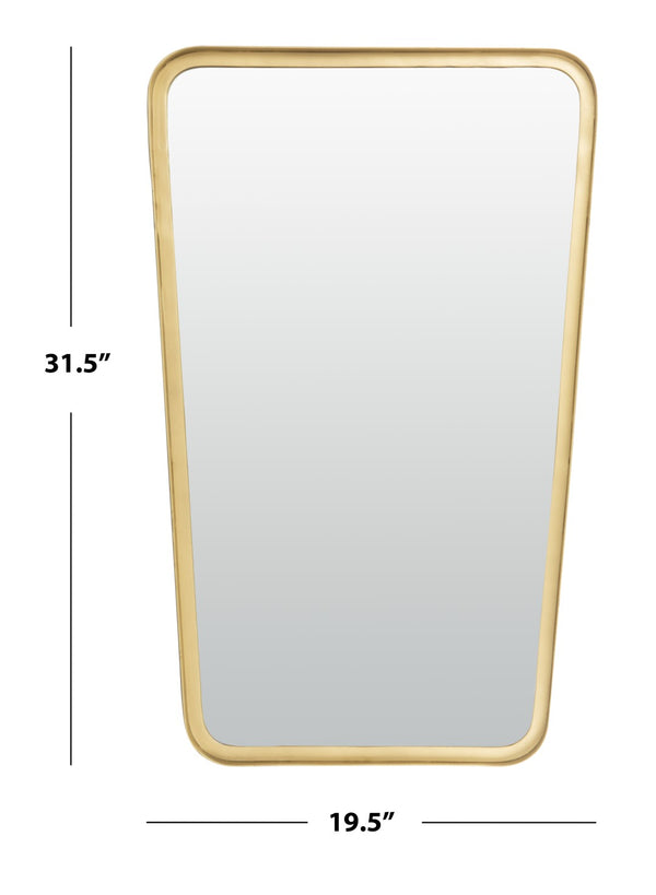 Safavieh ALTA Mirror - Elegant Brass Accent with Minimalist Design for Entryways, Living Rooms, and Bedrooms MRR3006A