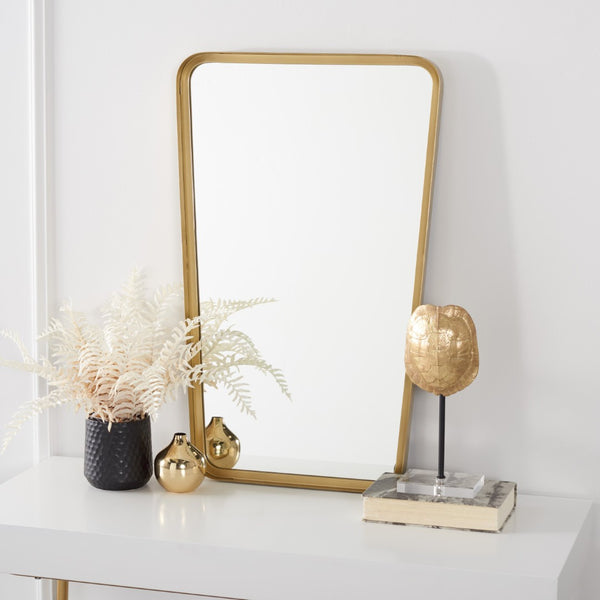 Safavieh ALTA Mirror - Elegant Brass Accent with Minimalist Design for Entryways, Living Rooms, and Bedrooms MRR3006A