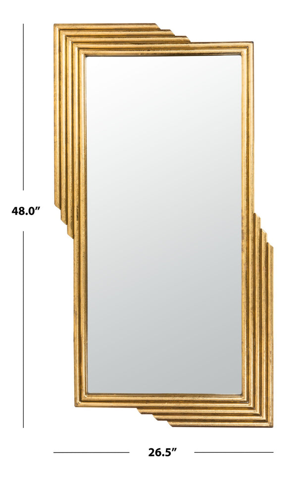 Safavieh TRENLA Mirror - Elegant Gold Frame for Luxury Home Decor, Versatile Wall-Mount Design, 26.5" W MRR3014A