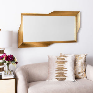 Safavieh TRENLA Mirror - Elegant Gold Frame for Luxury Home Decor, Versatile Wall-Mount Design, 26.5" W MRR3014A
