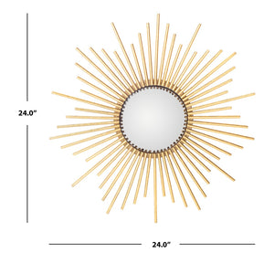 Safavieh ROSALAND 24-Inch Gold Foil Mirror – Elegant Iron & Glass Design for Modern Glam Decor & Focal Points MRR3019A