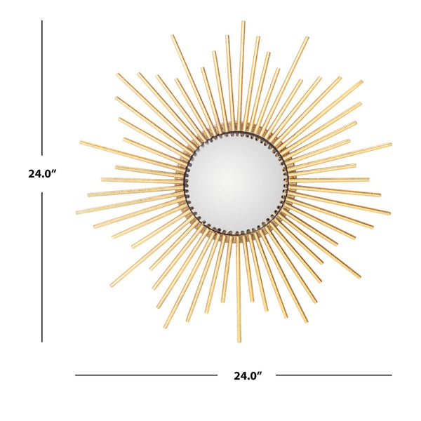 Safavieh ROSALAND 24-Inch Gold Foil Mirror – Elegant Iron & Glass Design for Modern Glam Decor & Focal Points MRR3019A
