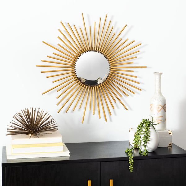 Safavieh ROSALAND 24-Inch Gold Foil Mirror – Elegant Iron & Glass Design for Modern Glam Decor & Focal Points MRR3019A