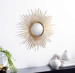 Safavieh ROSALAND 24-Inch Gold Foil Mirror – Elegant Iron & Glass Design for Modern Glam Decor & Focal Points MRR3019A