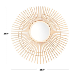 Safavieh MARLIT, 24" Gold Sunburst Mirror - Elegant Iron and Glass Design for Timeless Home Accents and Style MRR3020A