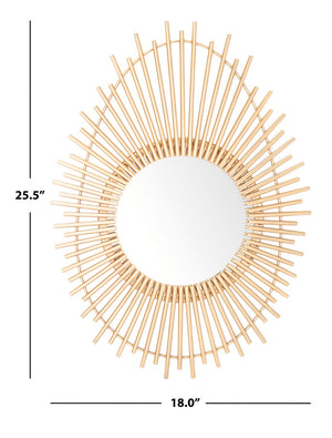 Safavieh HARSON, 18-Inch Gold Mirror - Elegant Iron & Glass Design for Modern & Classic Home Décor Spaces MRR3021A