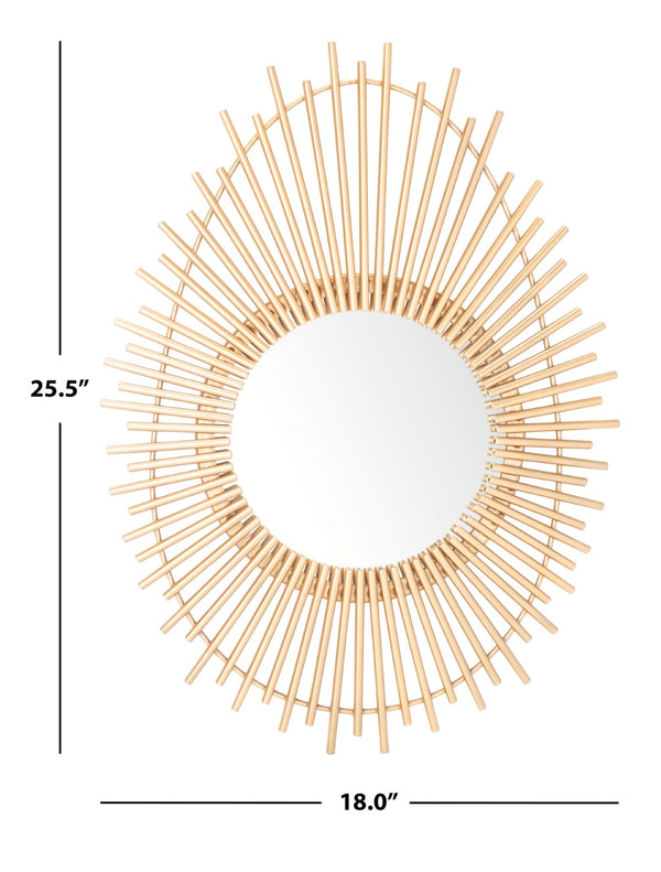 Safavieh HARSON, 18-Inch Gold Mirror - Elegant Iron & Glass Design for Modern & Classic Home Décor Spaces MRR3021A