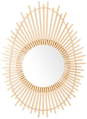 Safavieh HARSON, 18-Inch Gold Mirror - Elegant Iron & Glass Design for Modern & Classic Home Décor Spaces MRR3021A