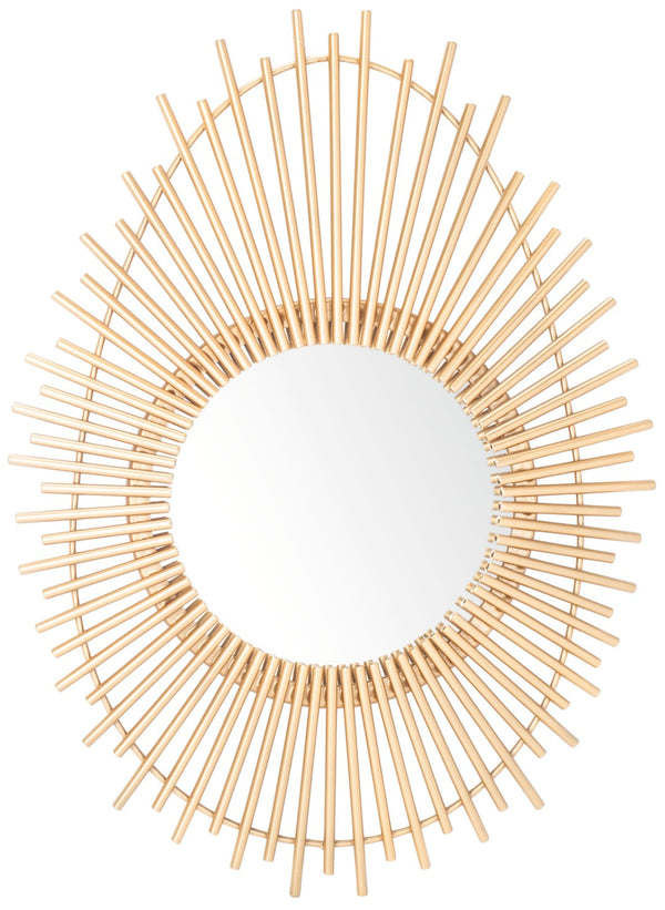 Safavieh HARSON, 18-Inch Gold Mirror - Elegant Iron & Glass Design for Modern & Classic Home Décor Spaces MRR3021A