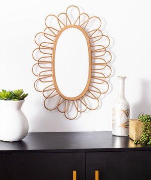 Safavieh RIME, 17-Inch Gold Mirror with Iron Frame, Elegant Design for Entryways, Living Rooms & More MRR3022A