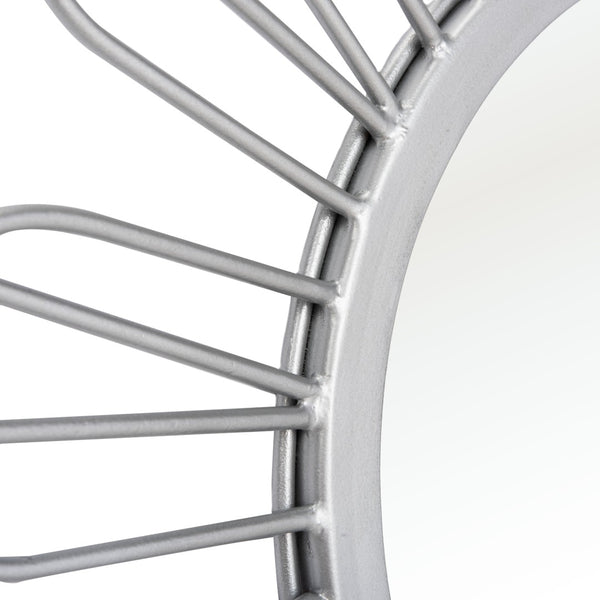 Safavieh LORENCE, 23" Silver Mirror - Elegant Iron Frame, Clear Glass & MDF for Stylish Home Décor Enhancements MRR3025A