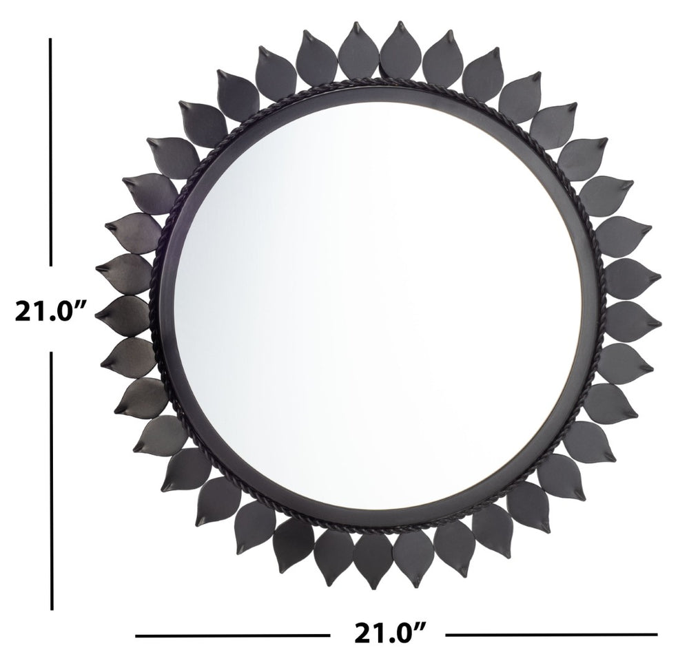 Safavieh NALLY Mirror - Modern Square Design with Sleek Black Frame for Timeless Elegance & Versatile Decor MRR3029A