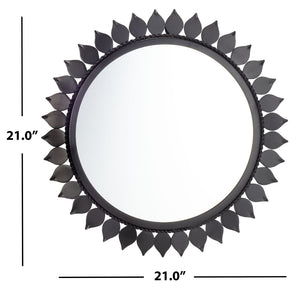 Safavieh NALLY Mirror - Modern Square Design with Sleek Black Frame for Timeless Elegance & Versatile Decor MRR3029A