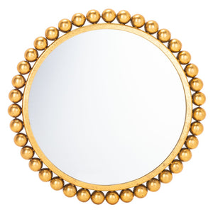 Safavieh GENNA, 21-Inch Round Mirror with Gold Foil Finish, Durable Iron Frame, Perfect for Any Decor Style MRR3030A