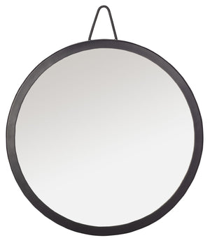 Safavieh DARSEY,20 Inch Matte Black Mirror - Sleek Iron & Glass Design for Contemporary Home Decor & Style MRR3032A