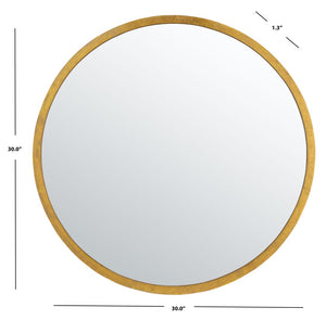 Safavieh ADRIC, 30-Inch Gold Iron and Glass Mirror – Modern Minimalist Décor for Entryways and Living Spaces MRR3033A