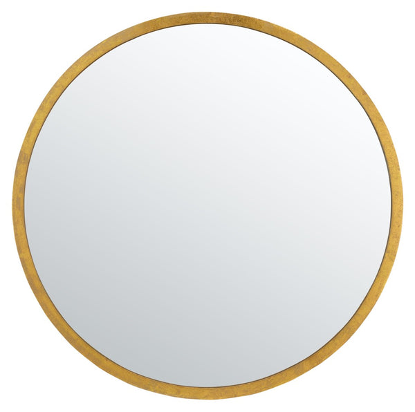 Safavieh ADRIC, 30-Inch Gold Iron and Glass Mirror – Modern Minimalist Décor for Entryways and Living Spaces MRR3033A