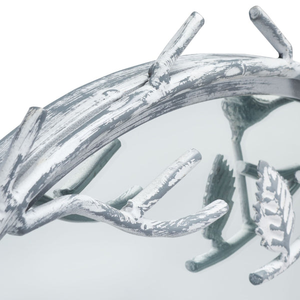 Safavieh FAYTH, 24-Inch Silver Iron Frame Mirror - Elegant Glass Design for Brightening Any Space Effortlessly MRR3042A