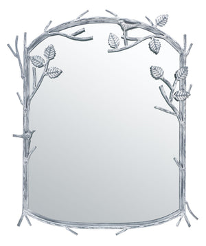 Safavieh FAYTH, 24-Inch Silver Iron Frame Mirror - Elegant Glass Design for Brightening Any Space Effortlessly MRR3042A