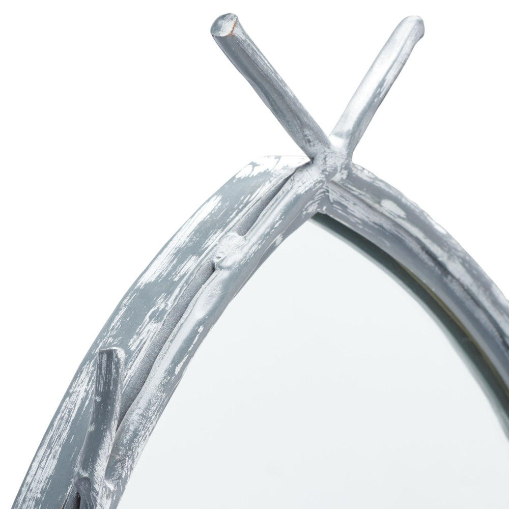 Safavieh HELIOS, 18.8-Inch Silver Iron/Glass Mirror – Modern Minimalist Design for Bright, Stylish Interiors MRR3043A