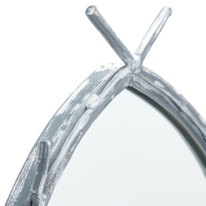 Safavieh HELIOS, 18.8-Inch Silver Iron/Glass Mirror – Modern Minimalist Design for Bright, Stylish Interiors MRR3043A