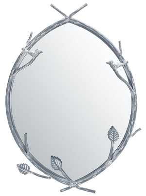 Safavieh HELIOS, 18.8-Inch Silver Iron/Glass Mirror – Modern Minimalist Design for Bright, Stylish Interiors MRR3043A