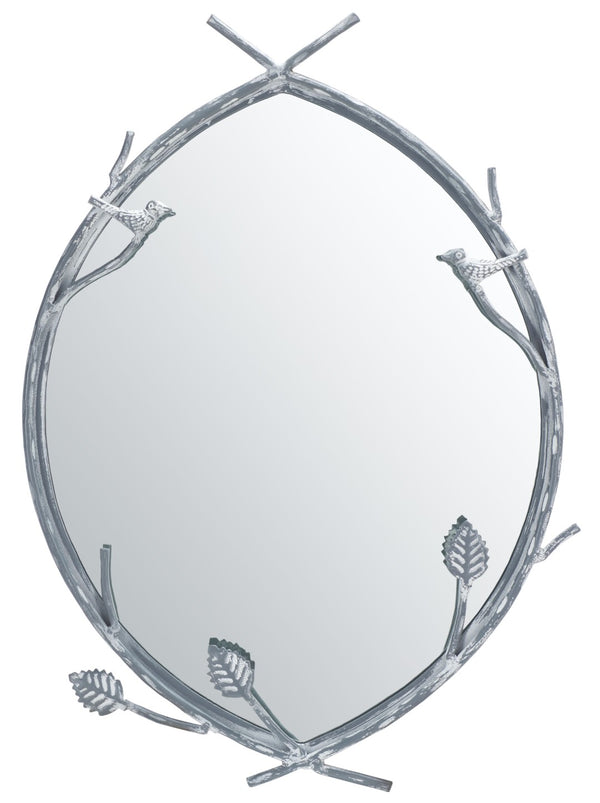 Safavieh HELIOS, 18.8-Inch Silver Iron/Glass Mirror – Modern Minimalist Design for Bright, Stylish Interiors MRR3043A