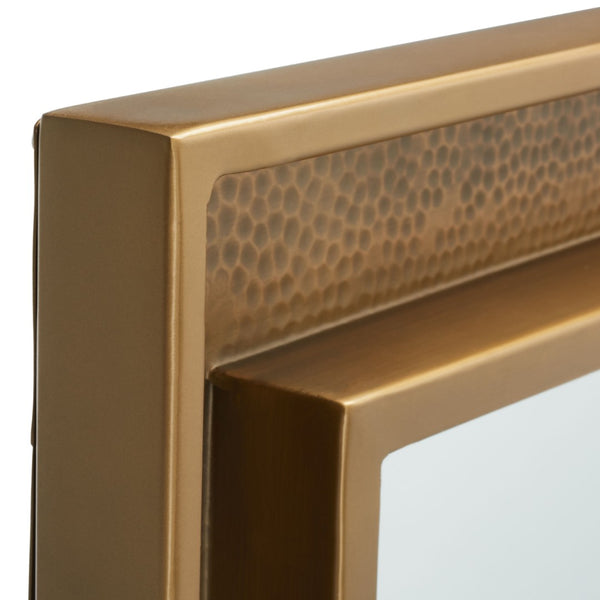 Safavieh LAVANYA, 23.5" Antique Brass Mirror - Elegant Iron & Glass Design for Timeless Home Décor Accent MRR3049A