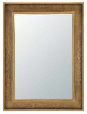 Safavieh LAVANYA, 23.5" Antique Brass Mirror - Elegant Iron & Glass Design for Timeless Home Décor Accent MRR3049A