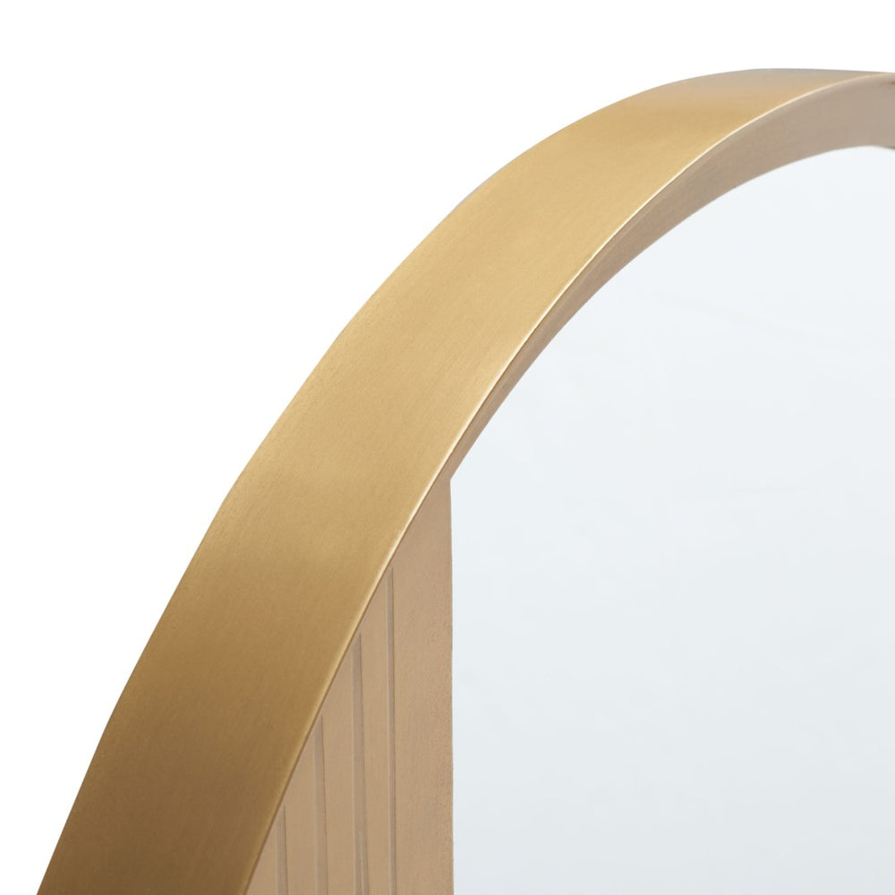 Safavieh MAILEEN, 24-Inch Antique Brass Iron/Glass Mirror - Timeless Elegance for Any Space, Durable Design MRR3050A