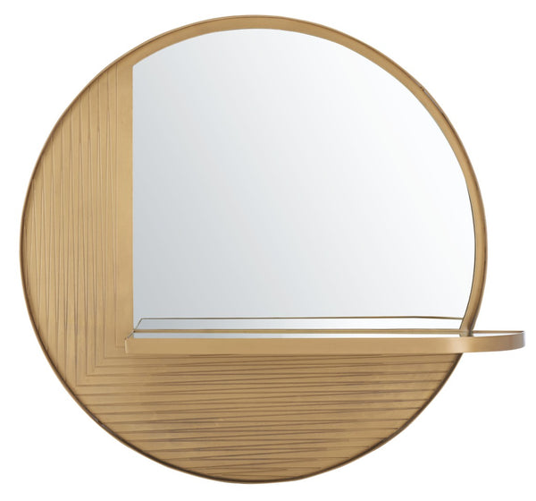Safavieh MAILEEN, 24-Inch Antique Brass Iron/Glass Mirror - Timeless Elegance for Any Space, Durable Design MRR3050A
