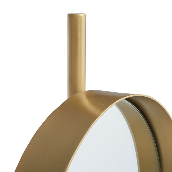 Safavieh NICOLI, 12-Inch Brass Mirror - Stylish Iron Frame & Glass, Perfect for Modern Home Decor & Spaces MRR3051A