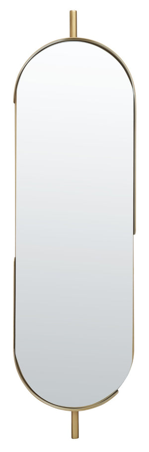 Safavieh NICOLI, 12-Inch Brass Mirror - Stylish Iron Frame & Glass, Perfect for Modern Home Decor & Spaces MRR3051A