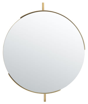 Safavieh ORFORD, 30-Inch Brass and Iron Wall Mirror - Timeless Elegance for Any Room, Versatile Decor Accent MRR3052A