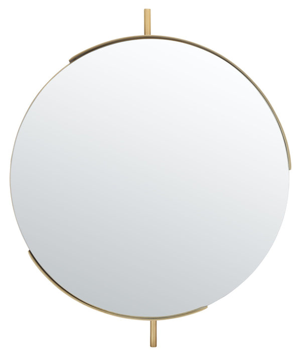 Safavieh ORFORD, 30-Inch Brass and Iron Wall Mirror - Timeless Elegance for Any Room, Versatile Decor Accent MRR3052A