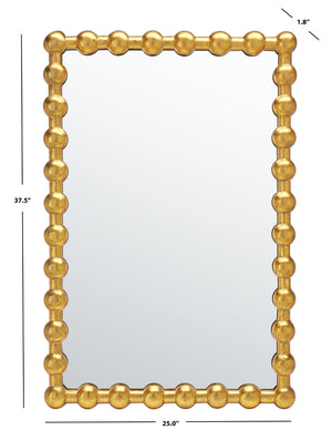 Safavieh RYNNE, 25-Inch Gold Foil Round Mirror – Elegant Iron Frame, Versatile Decor for Any Room Style MRR3055A