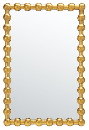 Safavieh RYNNE, 25-Inch Gold Foil Round Mirror – Elegant Iron Frame, Versatile Decor for Any Room Style MRR3055A