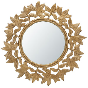 Safavieh NIVARIA, 31.5 Inch Antique Brass Mirror – Elegant Iron & Glass Design for Timeless Home Décor MRR3062A