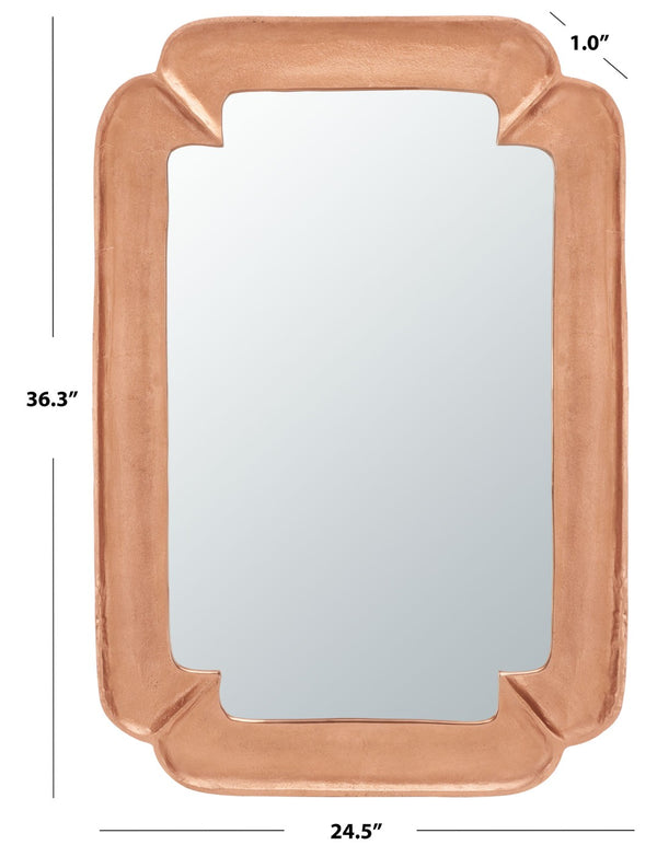 Safavieh OSIRIS, 24.5-Inch Copper Iron/Glass Mirror – Elegant, Durable Design for Modern and Classic Spaces MRR3066A