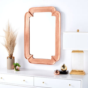 Safavieh OSIRIS, 24.5-Inch Copper Iron/Glass Mirror – Elegant, Durable Design for Modern and Classic Spaces MRR3066A