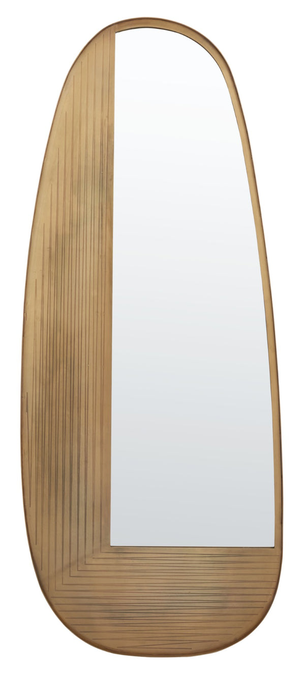 Safavieh KINSELLE, 23-Inch Brass & Iron Wall Mirror - Contemporary Glass Design for Entryway & Living Spaces MRR3067A