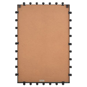 Safavieh Xandra, 24" Black Steel Wall Mirror - Modern Design With Artistic Detailing For Any Room Decor Black Iron Mrr4004a