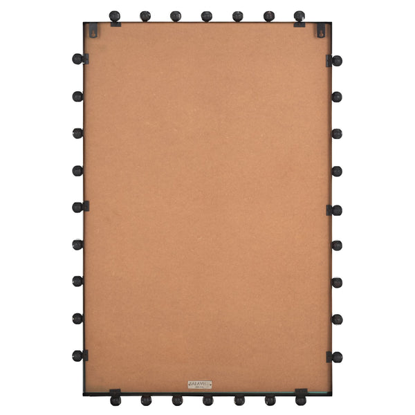 Safavieh Xandra, 24" Black Steel Wall Mirror - Modern Design With Artistic Detailing For Any Room Decor Black Iron Mrr4004a