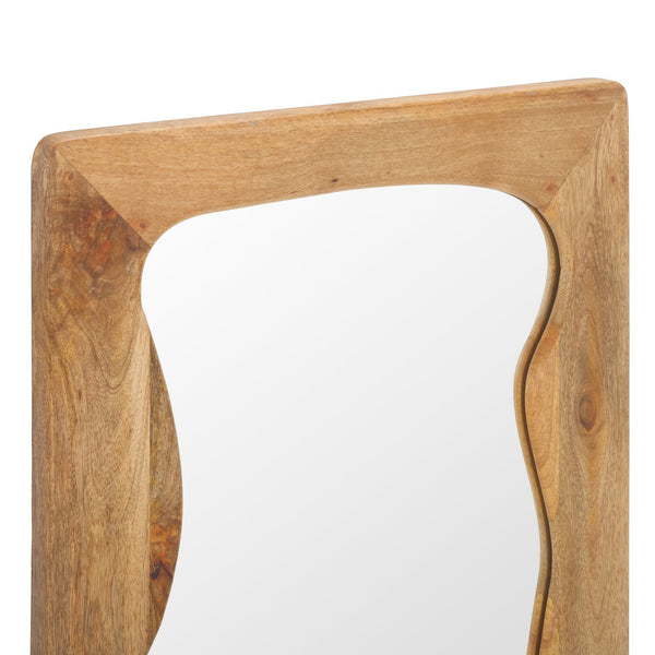 Safavieh Melody, 24" Handcrafted Mango Wood Mirror – Sculptural Design For Charming Home Décor Accent Natural Wood (Mango Wood) Mrr4005a