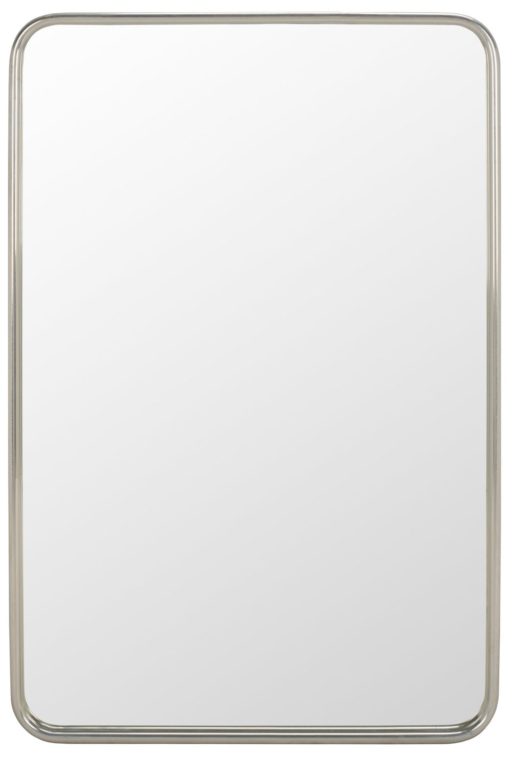 Safavieh BASE, BASE 24" Chrome Metal Mirror – Handcrafted Modern Elegance for Any Room, Perfect Décor Accent Piece MRR4006A