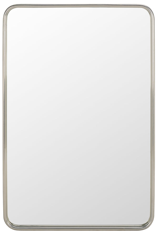 Safavieh Base, 24" Chrome Metal Mirror - Timeless Elegance For Modern Interiors, Perfect For Any Space Chrome Iron Mrr4006a