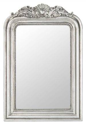Safavieh WENDA Mirror - Elegant Ornate Design with Rich Detailing for a Timeless Touch in Any Space Antique Silver MRR5000B