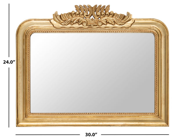 Safavieh PARSTON Mirror - Antique Gold Elegance with Acanthus Leaves, Perfect for Living Rooms & Entryways MRR5001A